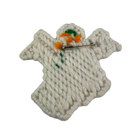 Handmade Cross-stitch Spooky Halloween Ghost Pin Brooch Small Cute Haunted Boo - Picture 4 of 4